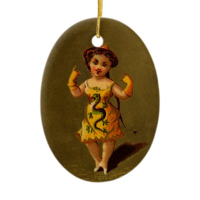 Dress Model Lady on Chinese Lady In Yellow Dress With Dragon Christmas Ornament From