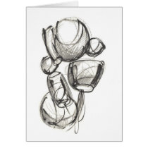 Chinese Lanterns Art Blank Card cards