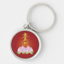 Chinese Longevity Birthday Keychain