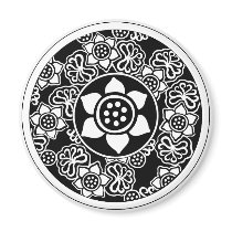 Chinese Lotus Design magnets
