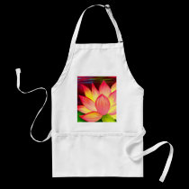 Chinese Lotus Water Lily Flower Art - Multi aprons