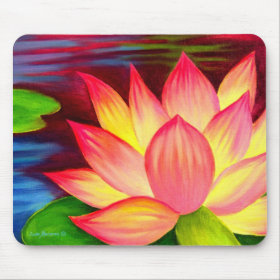 Chinese Lotus Water Lily Flower Art - Multi Mouse Pad