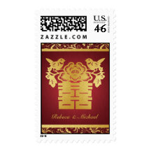 Chinese Love Birds Double Happiness Postage