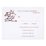 Chinese Love Heart Cherry Blossoms Sakura Wedding invitations