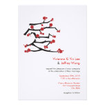 Chinese Love Heart Cherry Blossoms Sakura Wedding invitations
