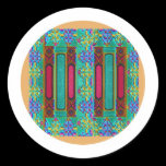 Chinese Lucky Double Door Design stickers