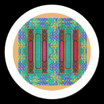 Chinese Lucky Double Door Design stickers