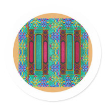 Chinese Lucky Double Door Design stickers