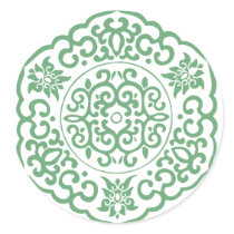 Chinese Medallion green stickers by thezengarden Chinese Medallion green stickers