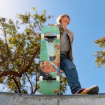 Chinese Megaphone Girl skateboards by 954noise Chinese Megaphone Girl skateboards