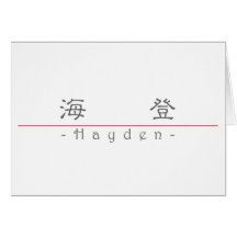 Chinese name for Hayden 20622_2.pdf Greeting Card