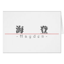 Chinese name for Hayden 20622_3.pdf Greeting Card