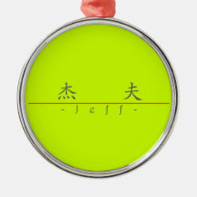 Chinese name for Jeff 20653_1.pdf Christmas Ornament
