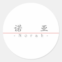 Chinese name for Norah 21262_1.pdf Sticker