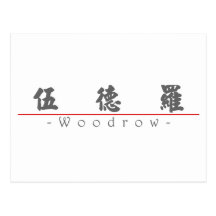 Chinese name for Woodrow 20875_4.pdf Postcard