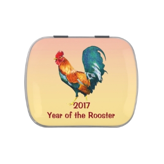 Chinese New Year 2017 Red Rooster Candy Tin