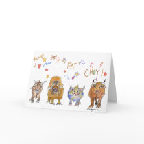 Chinese New Year Cartoon Ox cards