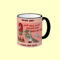 Chinese New Year Haiku Art Mug mugs