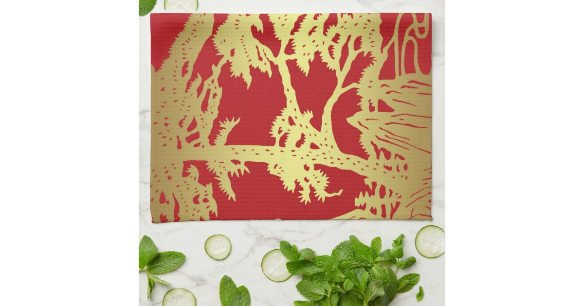 chinese new year kitchen towel