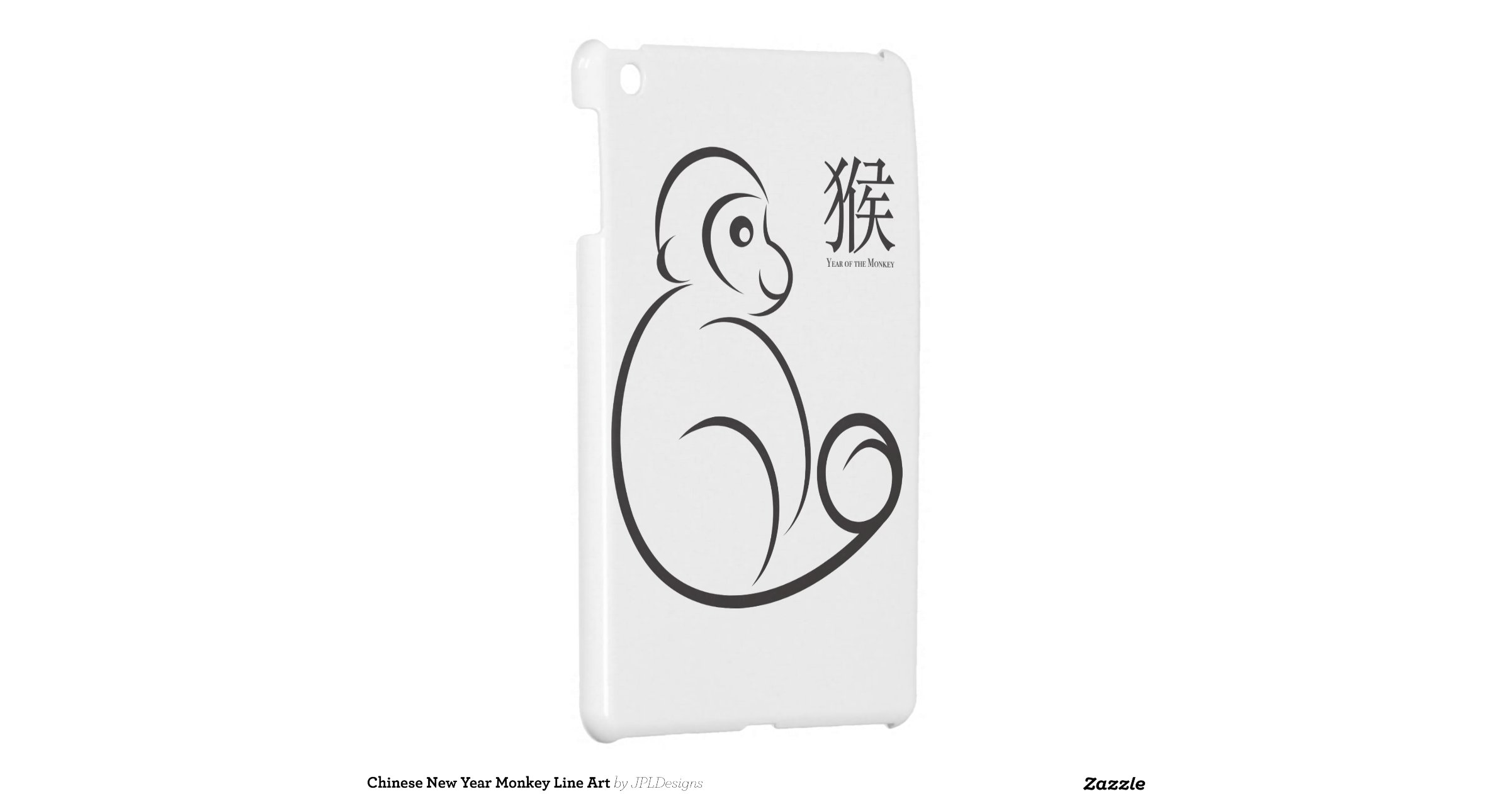 Line Art Year 2 : Chinese new year monkey line art cover for the ipad mini