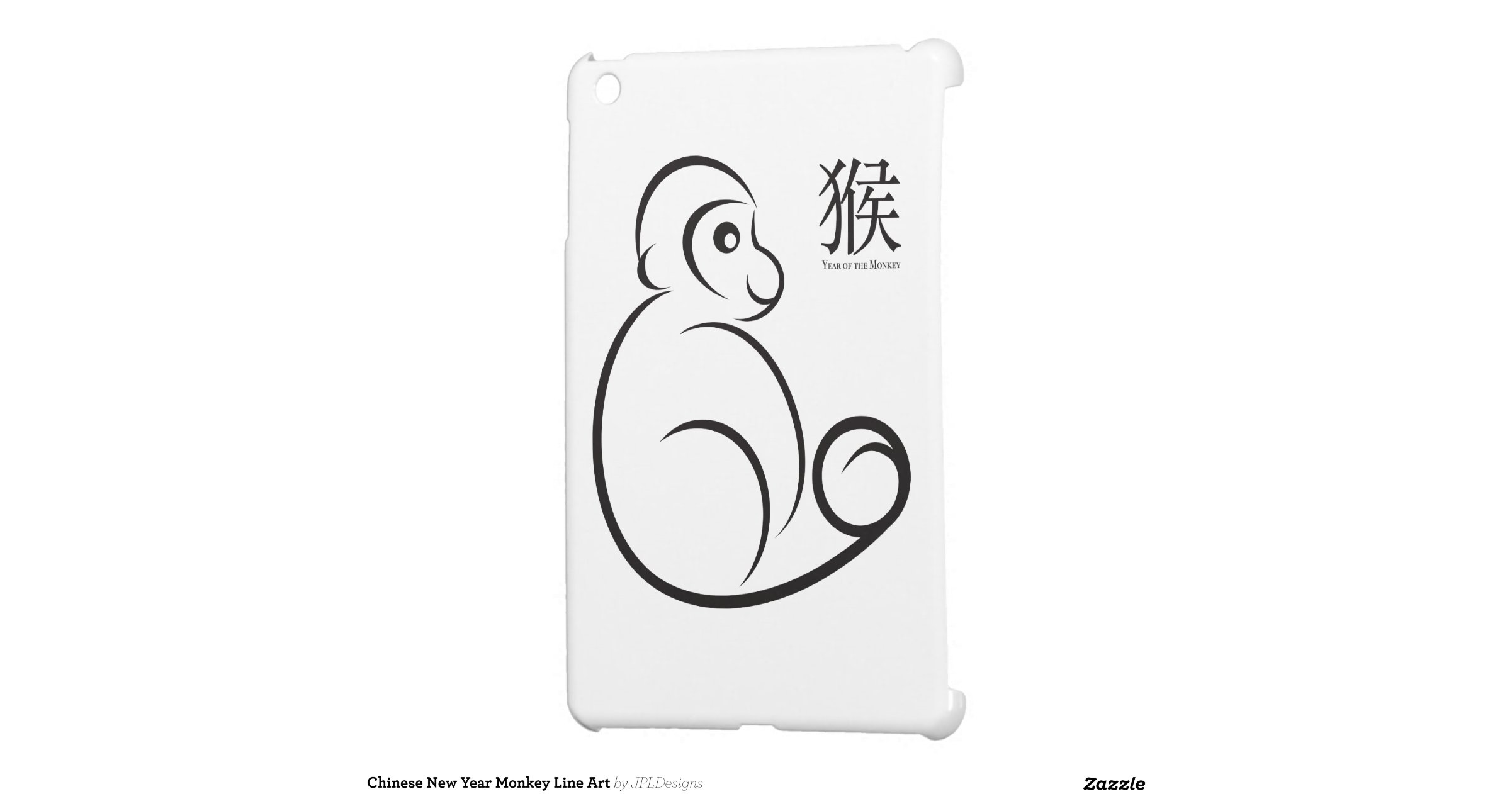 Line Art Year 5 : Chinese new year monkey line art cover for the ipad mini