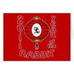 Chinese New Year of the Rabbit Design Greeting Cards