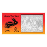 Chinese new year photocard rabbit customized photo card