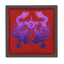 CHINESE NEW YEAR Purple Dragons Premium Jewelry Boxes