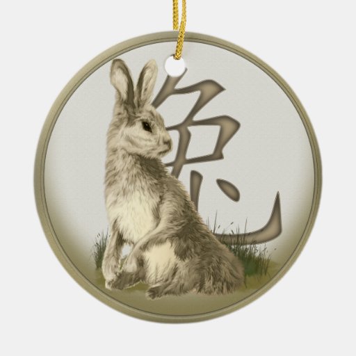 white china rabbit ornament