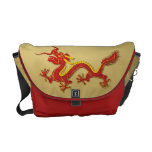 Chinese New Year Red And Gold Dragon Messenger Bag rickshaw messenger bags