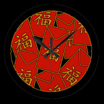 Chinese New Year Red Envelopes wall clocks