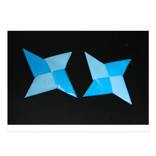 Chinese ninja throwing stars post cards