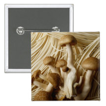 Chinese noodles and mushrooms buttons