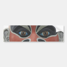 Chinese opera mask, Chiayi, Taiwan Bumper Sticker