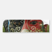 Chinese opera mask, Chiayi, Taiwan Bumper Sticker
