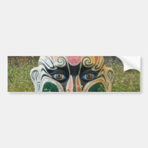 Chinese opera mask, Chiayi, Taiwan Bumper Stickers