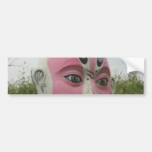 Chinese opera mask, Chiayi, Taiwan Bumper Stickers