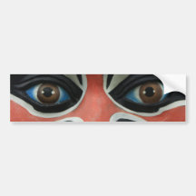 Chinese opera mask, Chiayi, Taiwan Bumper Stickers