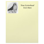 Chinese Owl Ink Drawing Letterhead Template