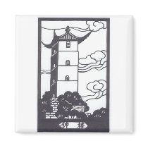 Chinese Pagoda magnets