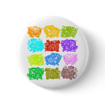 Chinese paper catting art : pigs collection pinback buttons