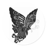Chinese Paper-Cut Butterfly Design - Sticker