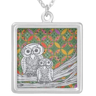 Chinese Paper Owls 3 Necklace necklace