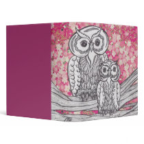 Chinese Paper Owls 4 Vinyl Binders