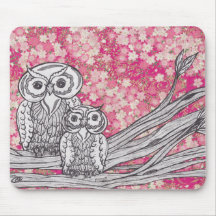 Chinese Paper Owls 4 Mouse pad