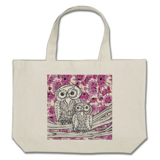 Chinese Paper Owls 7 Grocery Bag