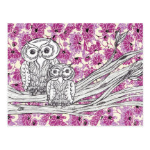 Chinese Paper Owls 7 Post Card