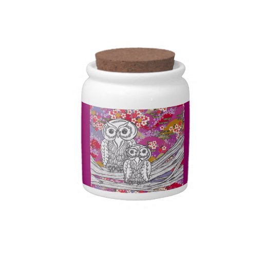 Chinese Paper Owls Candy Jar