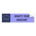 Chinese Passion for Softball, What's your passion? bumper stickers