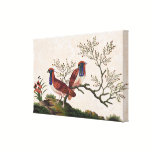 Chinese Pheasants Old Silk Painting canvas prints